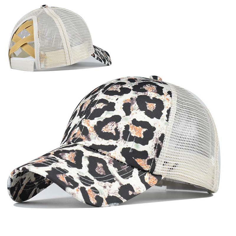 Capilla de béisbol con estampado de leopardo de algodón al por mayor